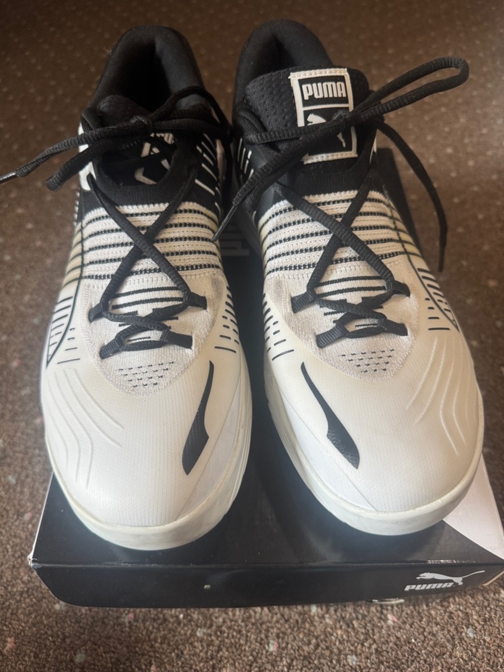 Puma Fusion Nitro  White and Black Men’s Performance Sneakers